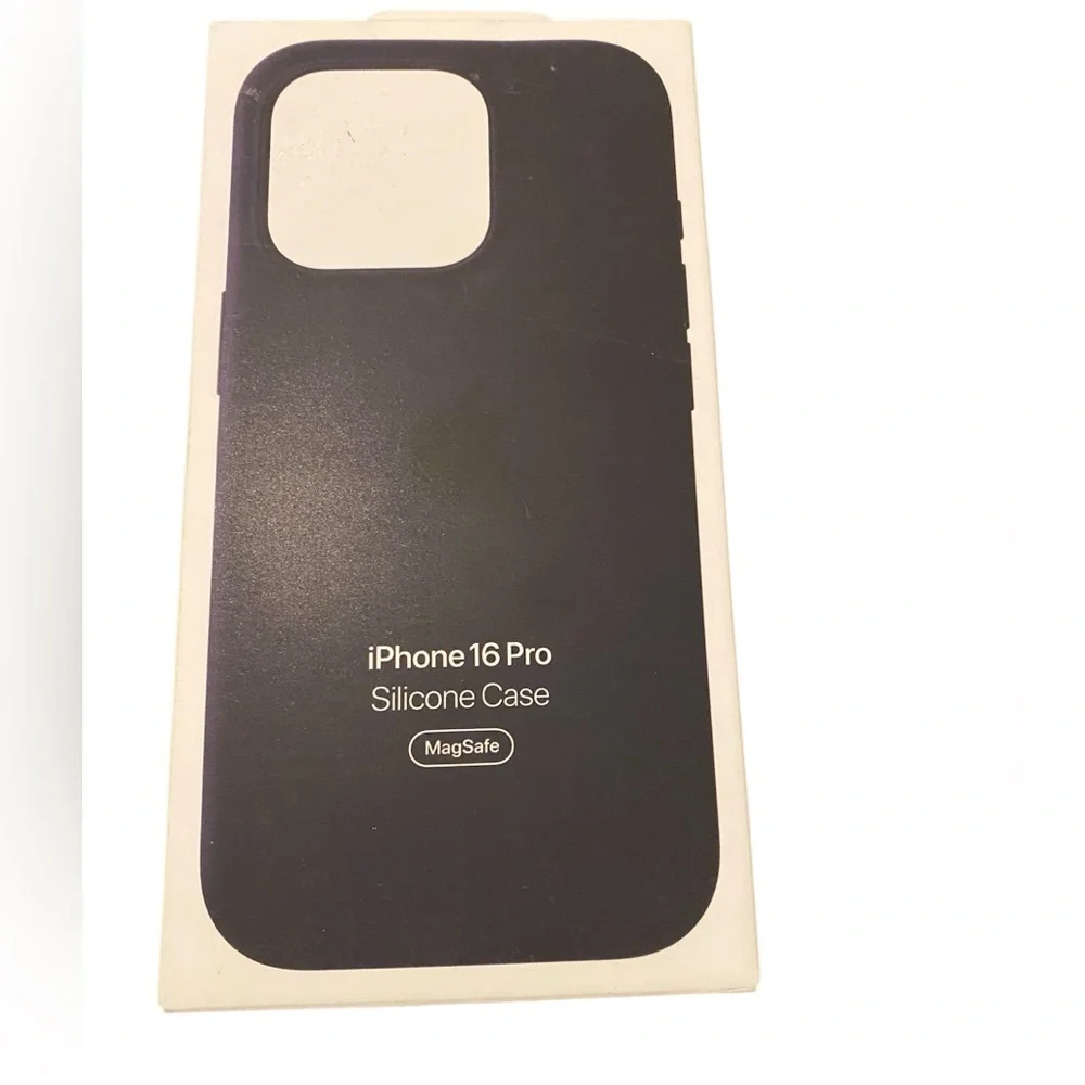 Apple~iPhone 16 Pro Silicone Case - Dark Black MagSafe New